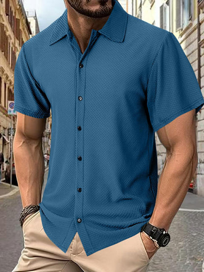 Herren Hemd Kurzarm Strukturiert Modern Berlin Style