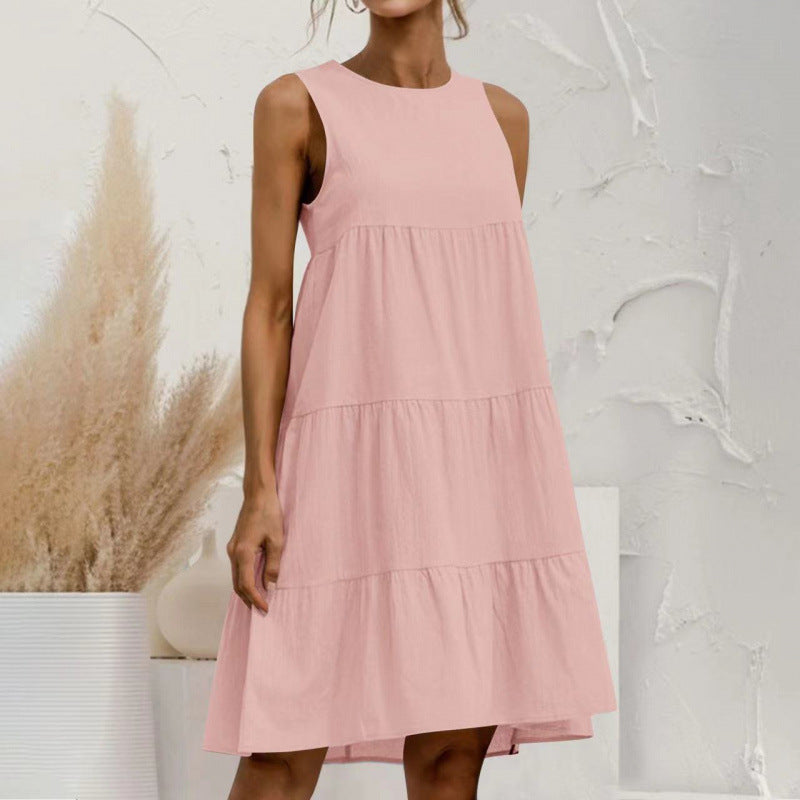 BerlinGlamour Ärmelloses Wickelkleid mit Panel-Design