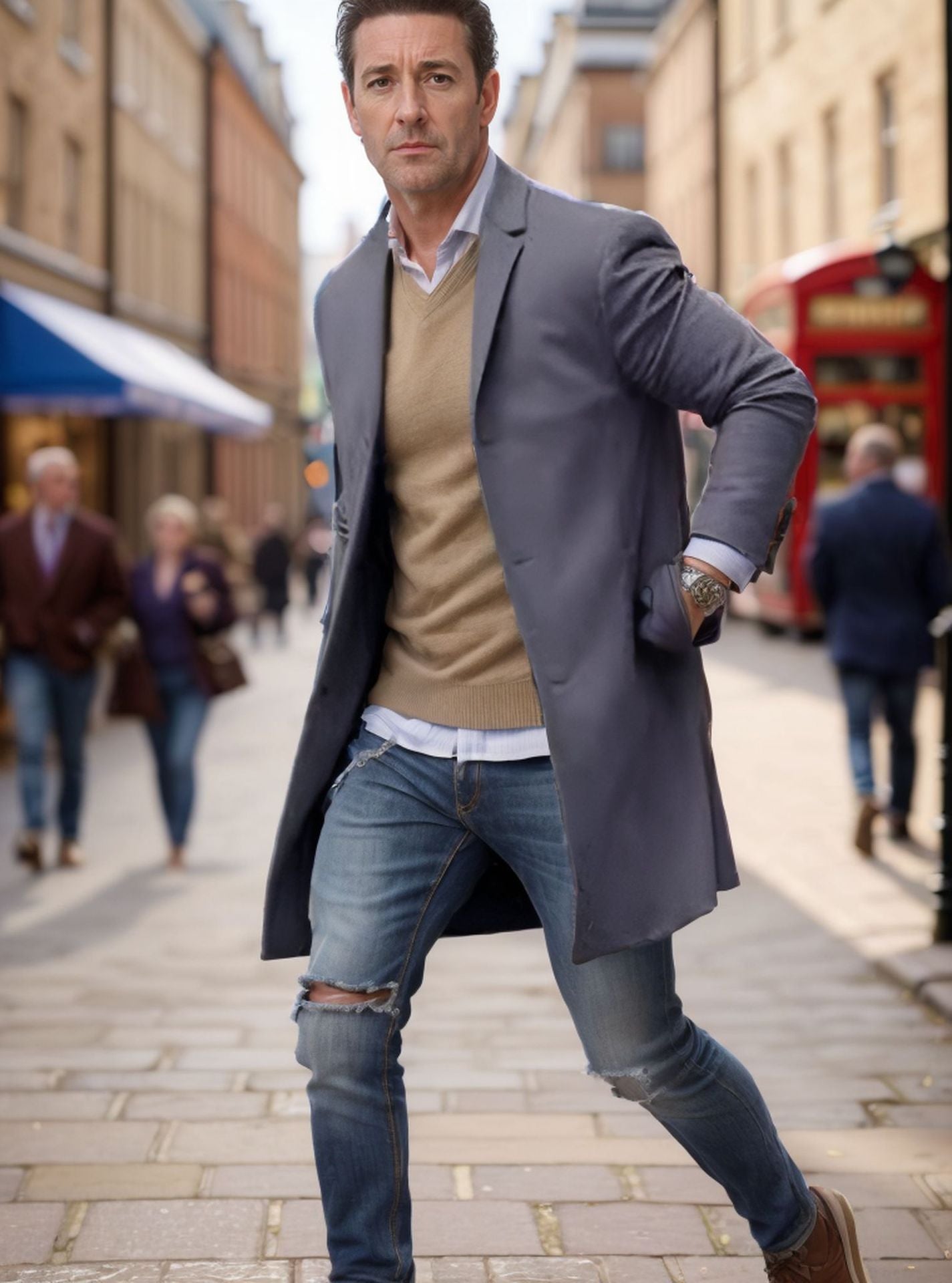 Eleganter Herren Mantel Hochwertig Modern Berlin Stil