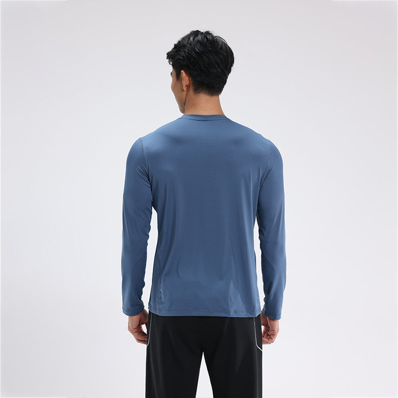 Herren Trainingsshirt Atmungsaktiv Langarm Sport