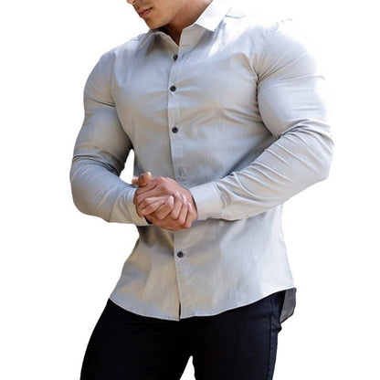 Herren Hemd Slim Fit Strukturiert Modern