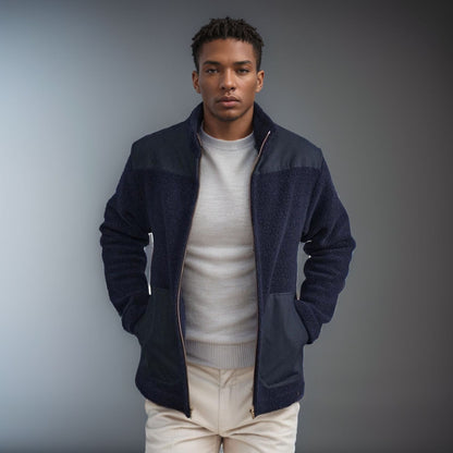 Herren Fleecejacke Flauschig Warm - BerlinGlamour