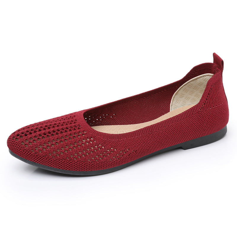 Damen Ballerinas Atmungsaktiv Flexibel Elegant