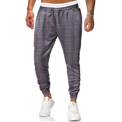 Herren Jogginghose Karomuster Elastisch Modern
