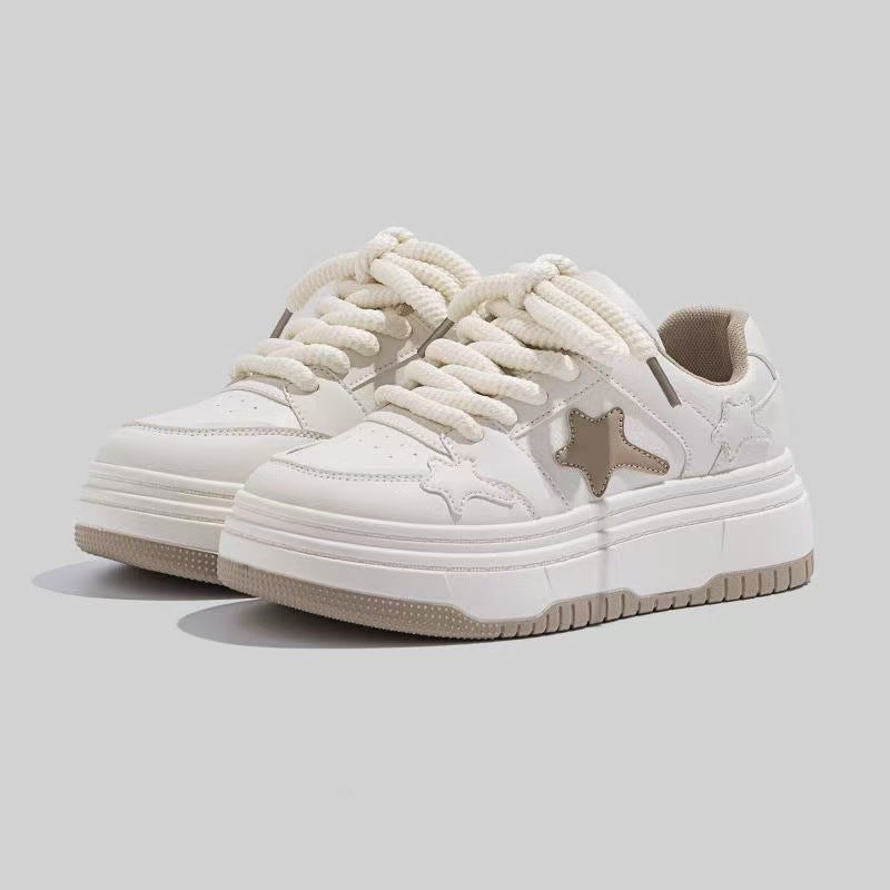 Damen Sneaker Chunky Mode Schuhe mit Sternen