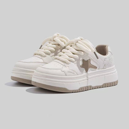 Damen Sneaker Chunky Mode Schuhe mit Sternen