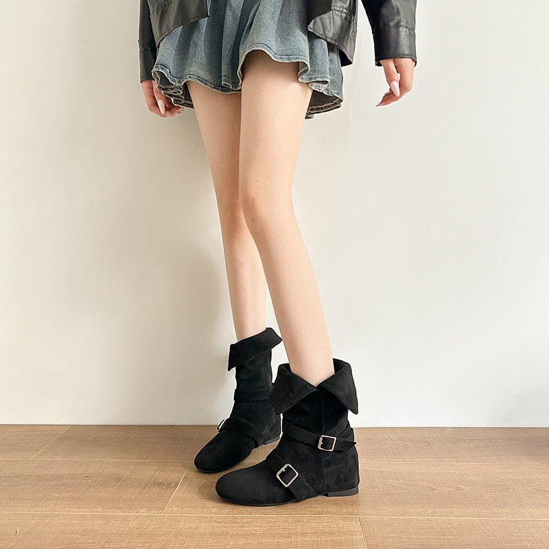 Damen Stiefel Ankle Boots Plateau Heel Trendig Modisch