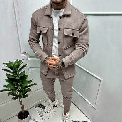 Herren Freizeitjacke Lässig Mit Taschen Sportlich