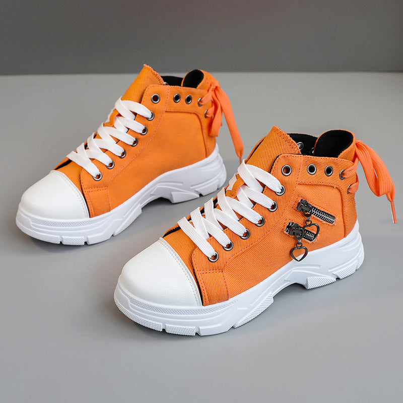 Damen Sneaker High-Top Reißverschluss Robust Sportlich