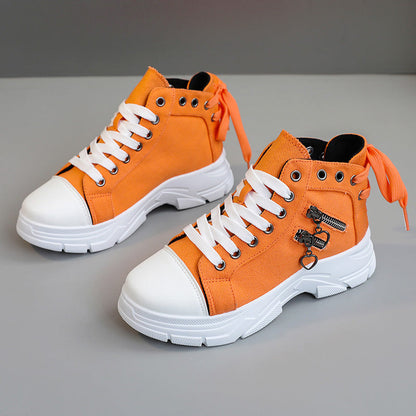 Damen Sneaker High-Top Reißverschluss Robust Sportlich