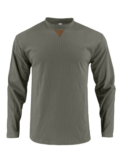 Herren Sportshirt Langarm mit Strukturdesign Modern