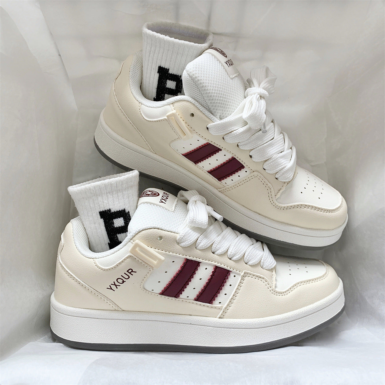 Damen Sneaker Sportlich Perforiert Bequem Mode