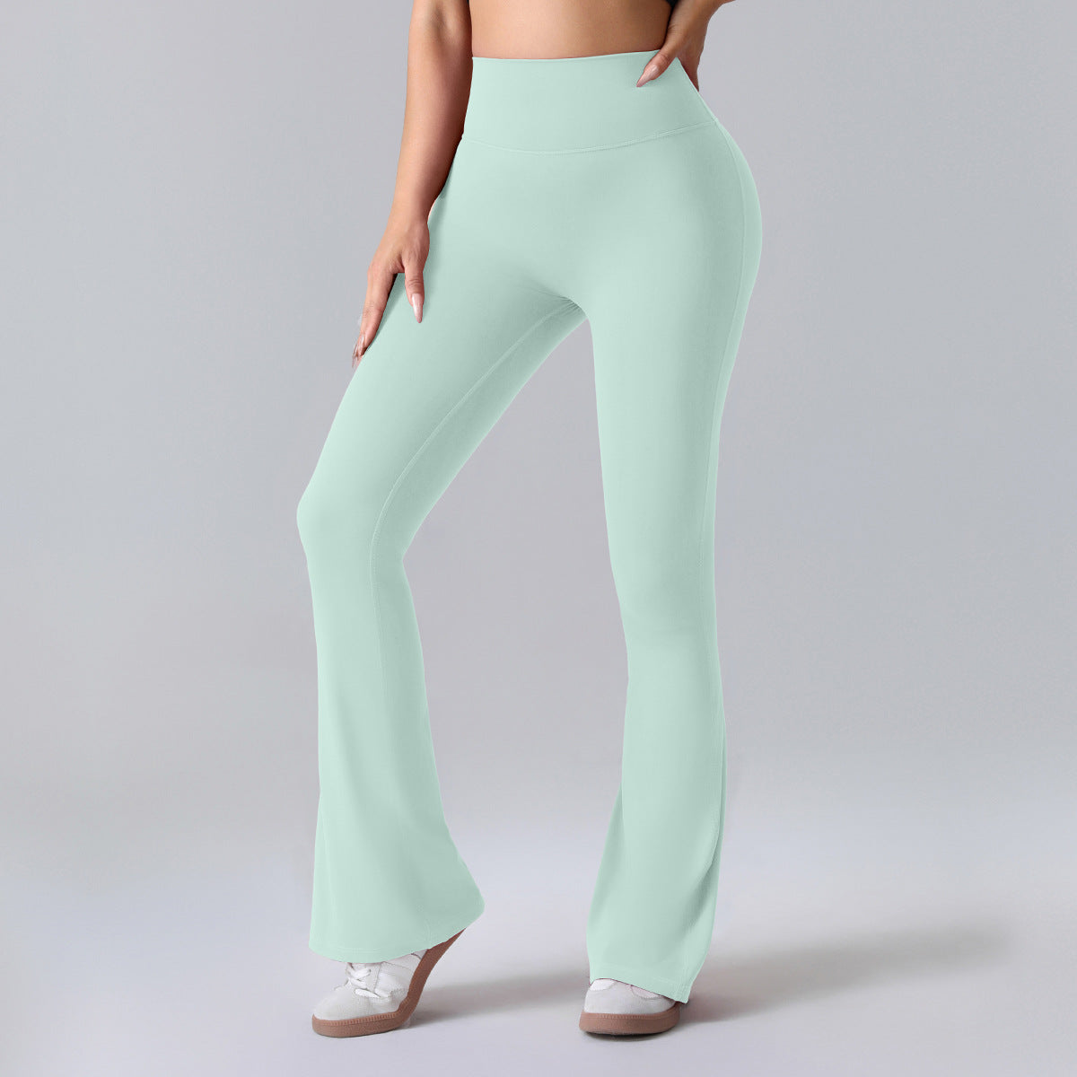 Fitnesshose Damengröße mit Hochem Bund Formende Leggings