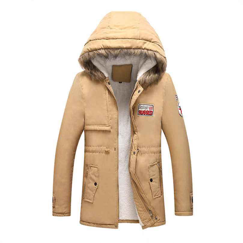 Herren Winterjacke Modisch Kunstfellkragen Taschen Berlin Style - BerlinGlamour