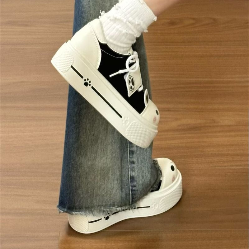 Damen Sneaker Tiermotiv Weichsohle Sportlich