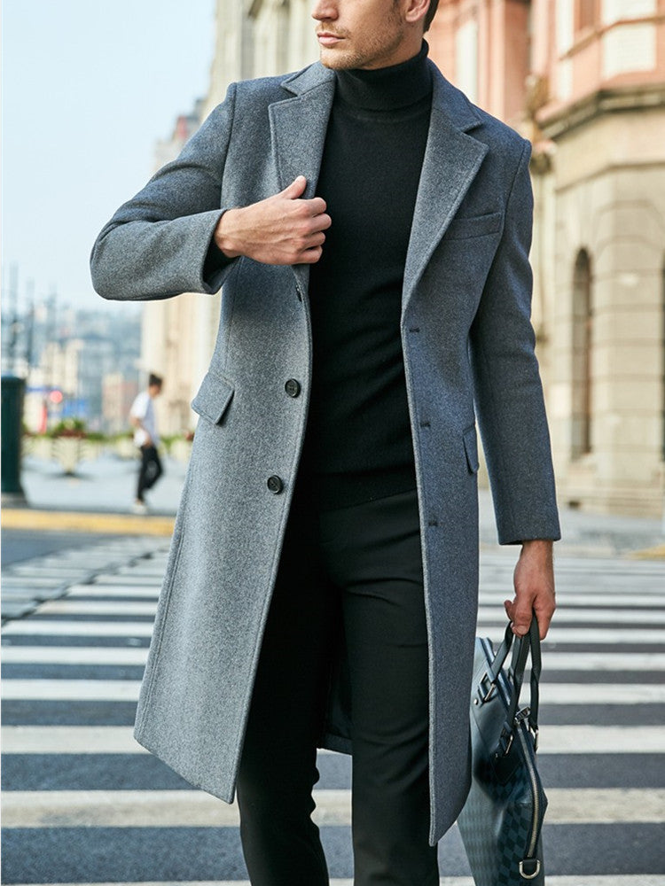 Herren Übermantel Slim Fit Modern Elegant