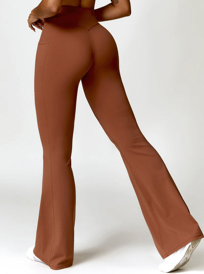 Hohe Taille Schlaghose Figurformend