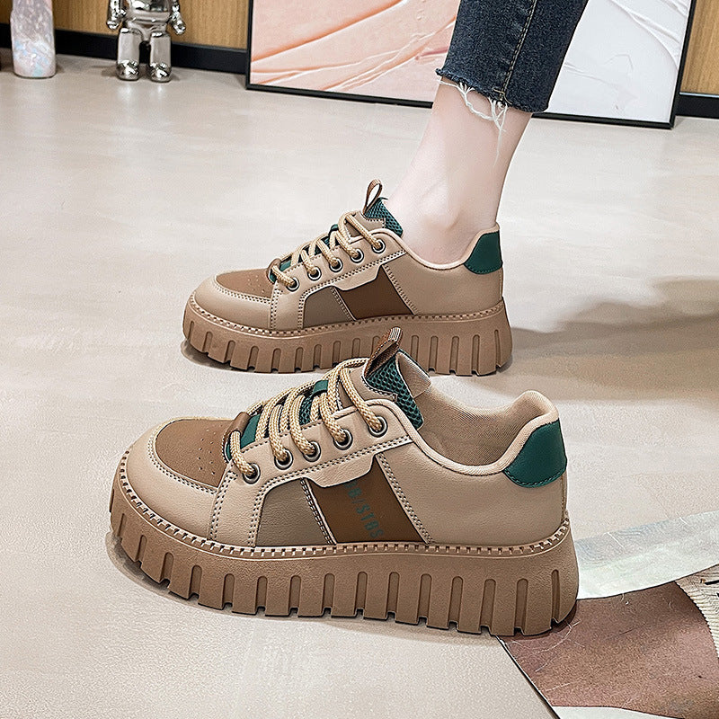 Damen Sneaker Hoch Hacken Atmungsaktiv Sportlich Mode