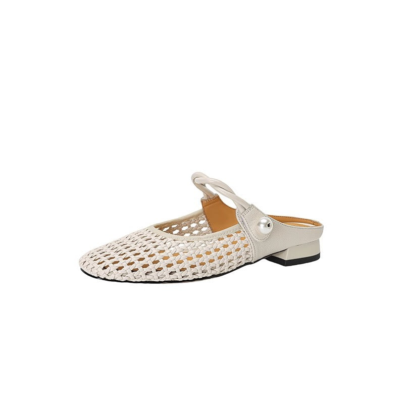 Ballerinas Damen Schuhe Netzdesign Elegantes Riemchen
