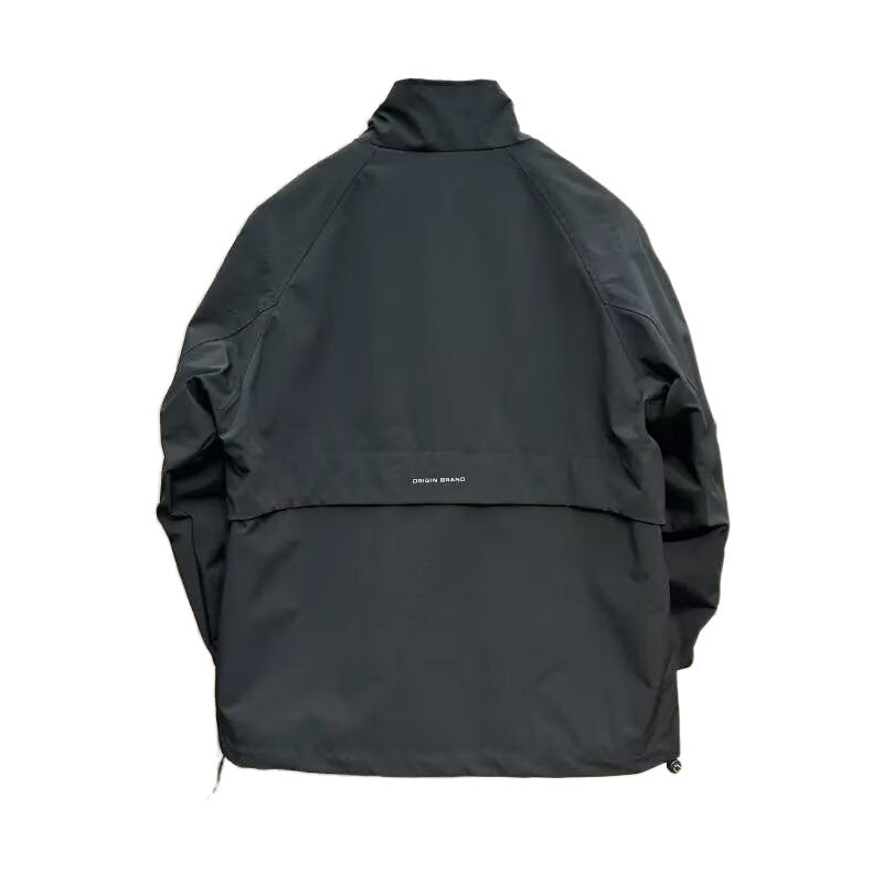 Herren Wetterjacke Multifunktionsjacke Winddicht mit Kragen
