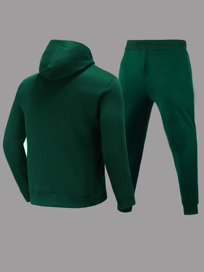 Gemütliches Herren Jogginganzug Kapuzenpullover Set Bequem