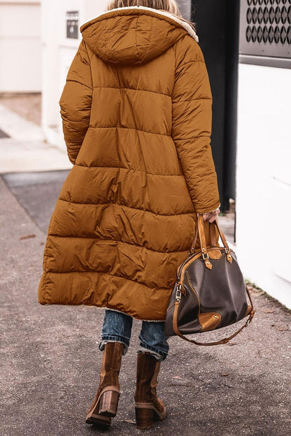Damen Parka gefüttert mit Kapuze und lässigem Schnitt