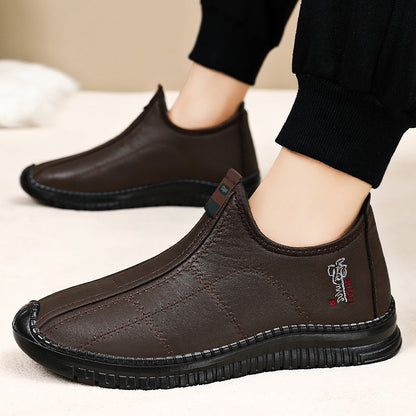 Damen Leder Hausschuhe Bequem Warm Rutschfest