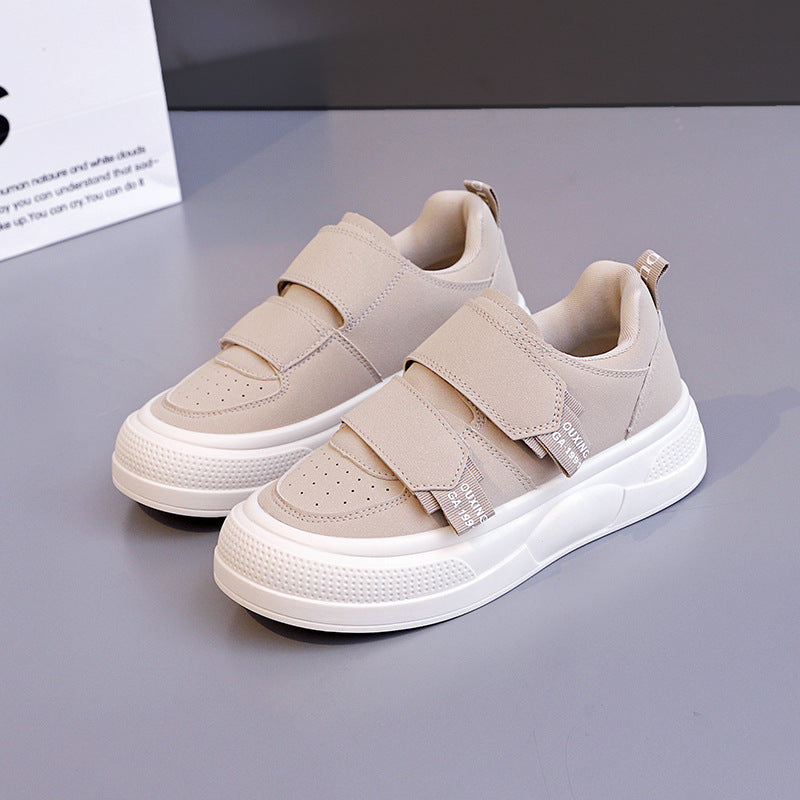 Damen Sneaker Plattform Schuhe Klettverschluss Modern