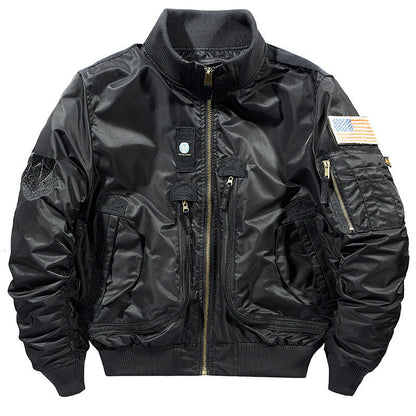 Herren Bomberjacke Sportlich Vielseitig Mit Taschen