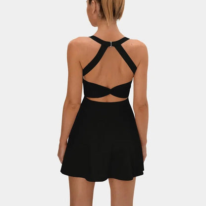 Sportkleid 2-in-1 Rückenfrei mit Taschen