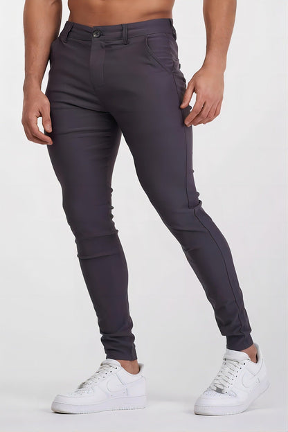 Herren Slim Fit Hose Stretch mit Taschen Modern