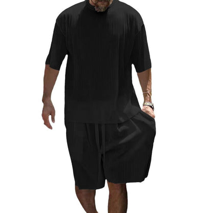 Herren Freizeit Set Oversized T-Shirt und Shorts Casual
