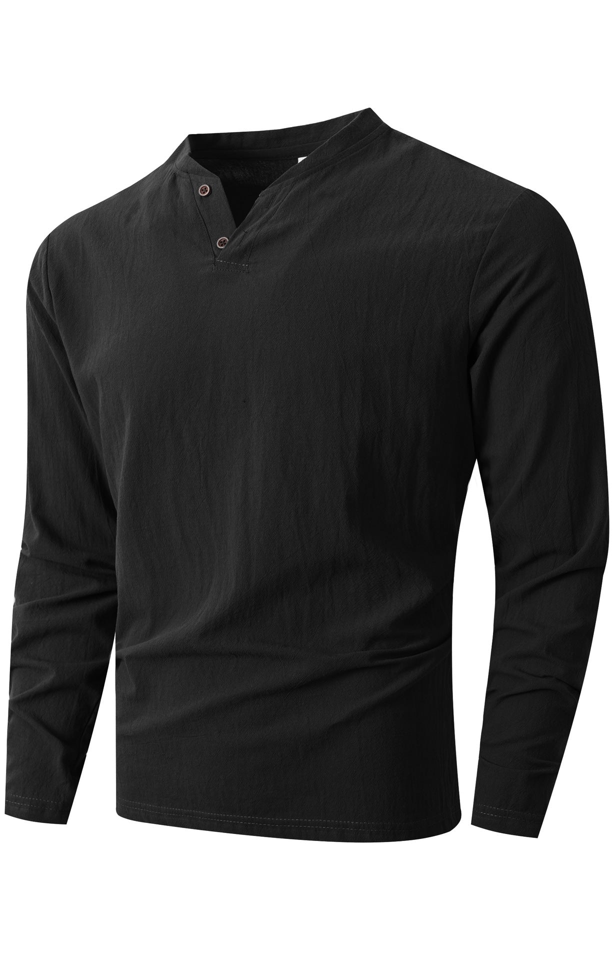 Herren Langarmshirt Mit Henleyausschnitt Modern