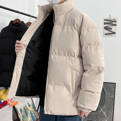 Herren Steppjacke Isoliert Warm mit Hochkragen