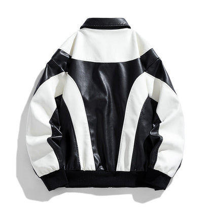 Herren Bomberjacke Modisch Kontrastfarben Schnitt Trendy - BerlinGlamour