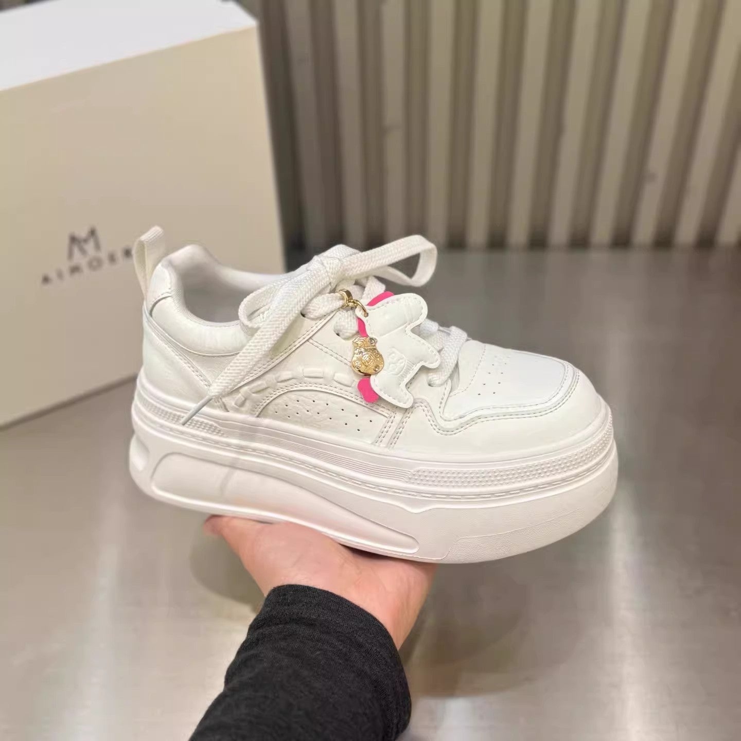 Damen Sneaker Plateau Modisch Komfortabel Mit Dämpfung