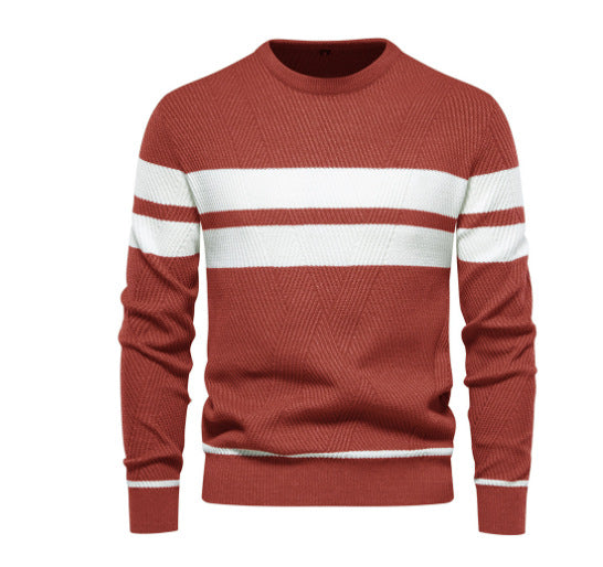 Herren Strickpullover Modern Streifen Design Klassisch