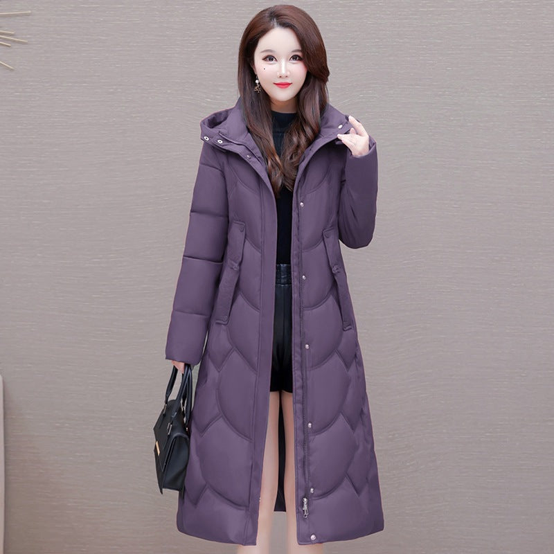 Langer Daunenmantel Steppjacke Winterwarm