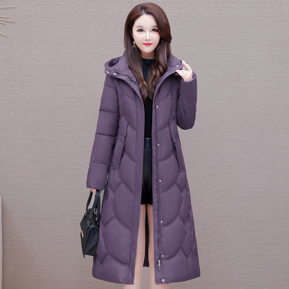 Langer Daunenmantel Steppjacke Winterwarm