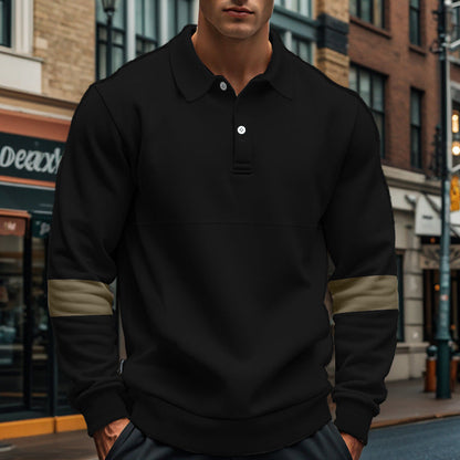 Herren Pullover Sportlich mit Kontraststreifen Modern