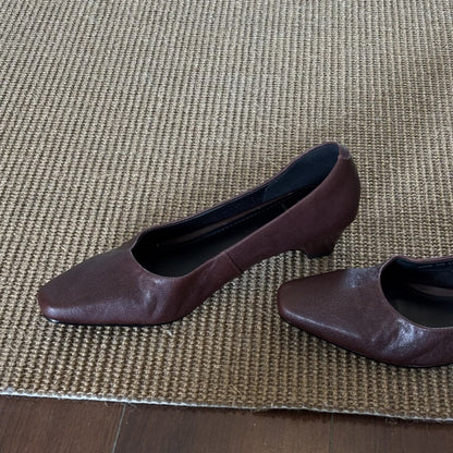 Damen Schuhe Quadratische Zehenpartie Flexibles Fußbett Elegant
