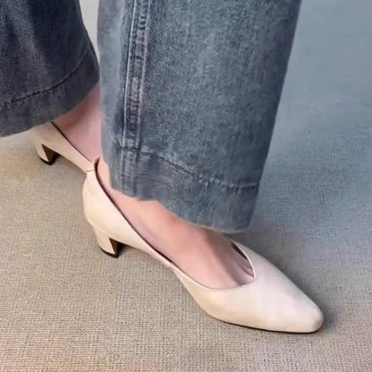 Damen Pumps Elegante Schuhe mit V-Ausschnitt Bequem