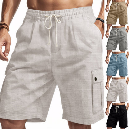 Herren Cargo Shorts Bequem Mit Kordelzug und Seitentaschen - BerlinGlamour