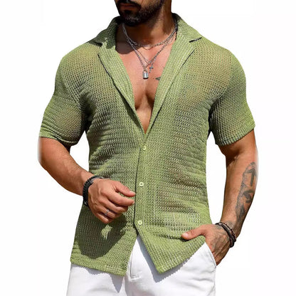 Herren Netzhemd Lässig Elegant Berlin Style - BerlinGlamour
