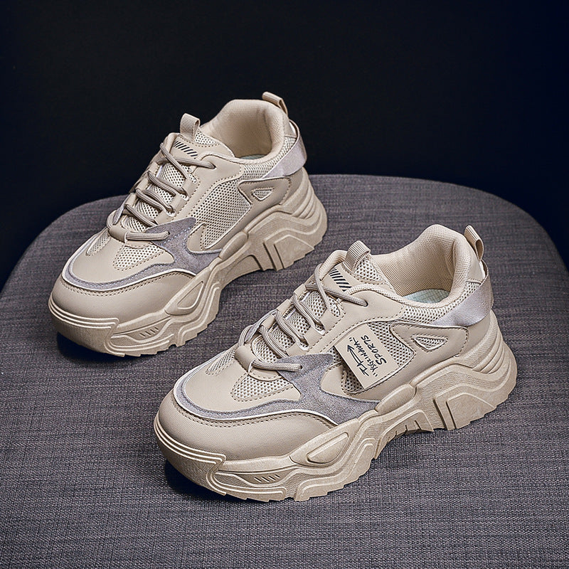 Damen Sneaker Chunky Stil Atmungsaktiv Komfortabel