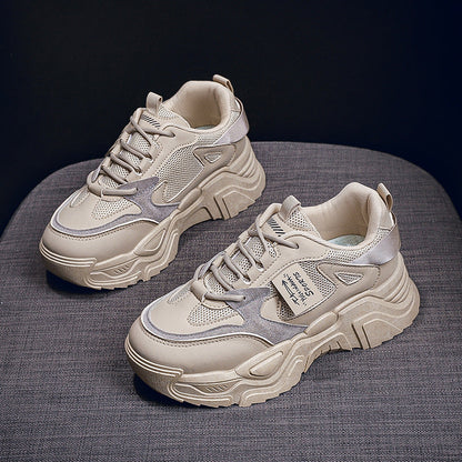 Damen Sneaker Chunky Stil Atmungsaktiv Komfortabel