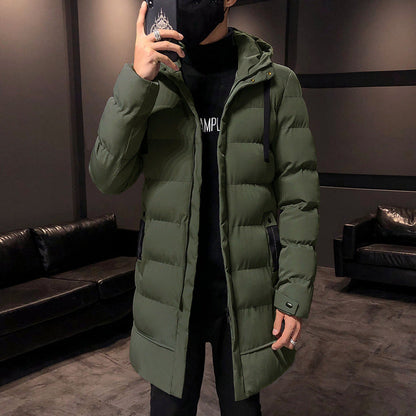 Herren Winterparka Isoliert Pufferjacke Kapuze Warm