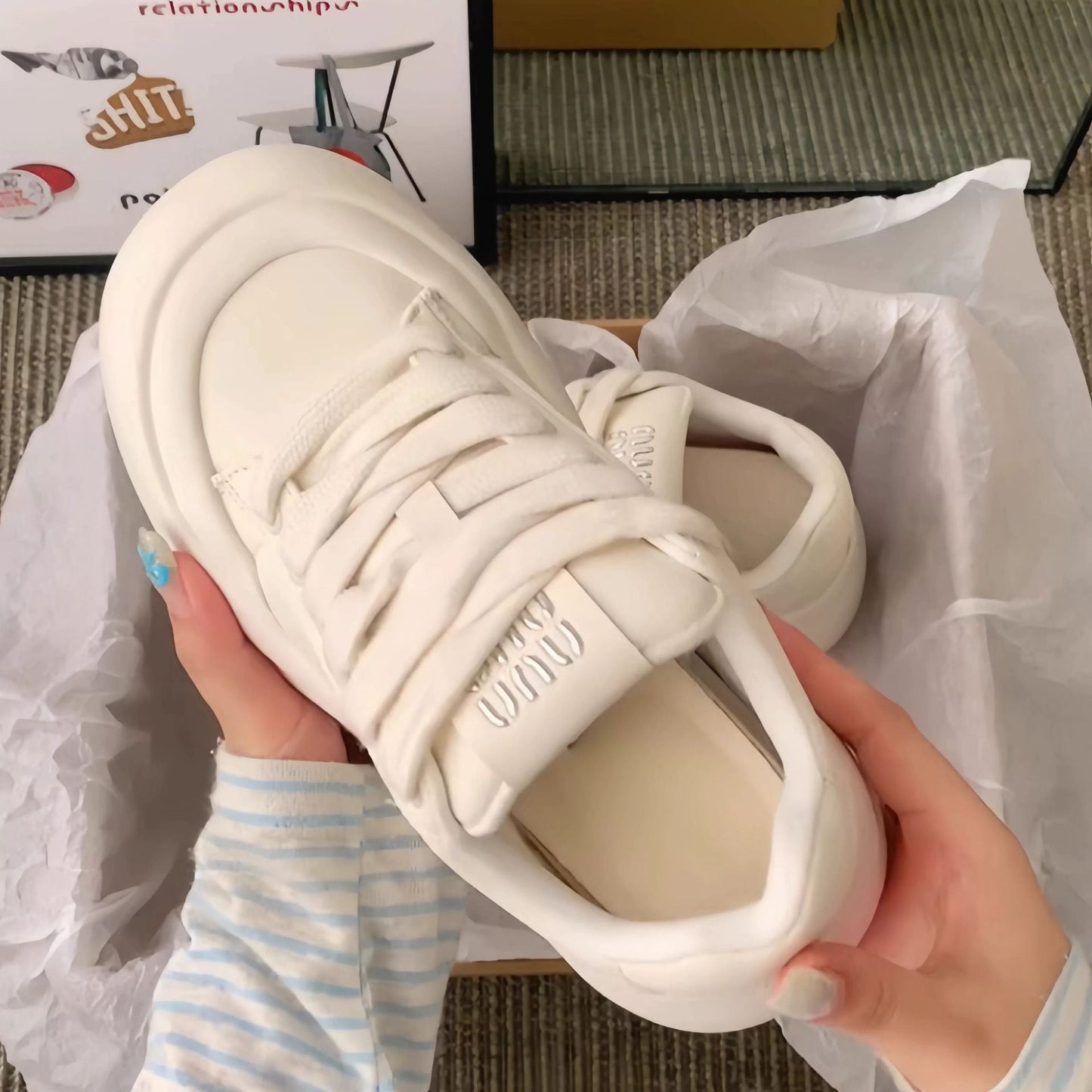 Damen Sneaker Chunky Platform bequem Modisch
