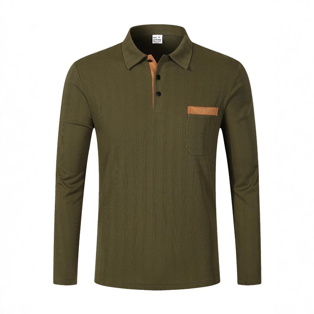 Herren Langarmhemd Modern mit Struktur und modischen Details