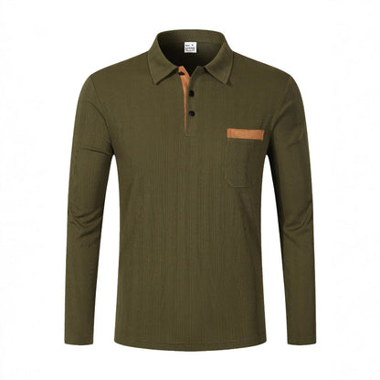 Herren Langarmhemd Modern mit Struktur und modischen Details